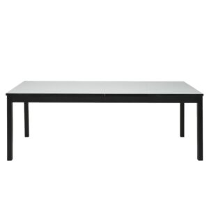Mosel spisebord 215/315x90, Hvid/Sort