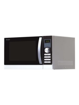 Sharp R-843INW - mikrobølgeovn med varmeledning og grill - fritstående - sølv