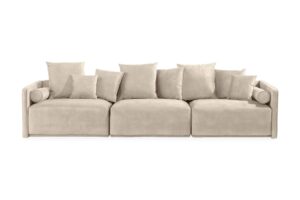 Chowchow 3 Pers. Sofa, Beige Velour