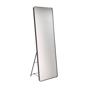 VILLA COLLECTION Verdal gulvspejl/vægspejl, rektangulær - spejlglas og sort jern (140x45)