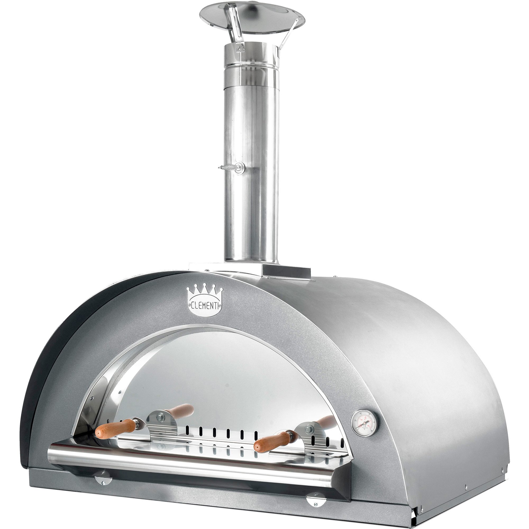 Clementi Family Brændefyret Pizzaovn 100x80 cm. Rustfrit stål