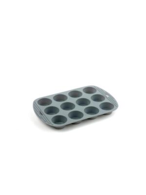 Funktion 12-hole muffin tin grey silicone