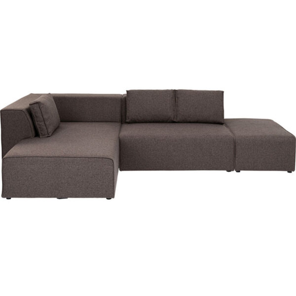 KARE DESIGN Infinity Dolce Left hjørnesofa, m. 3 puder - brun polyester og plast