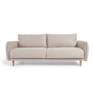 LAFORMA Carlota 3 pers. sofa - beige chenille stof og natur fyrretræ