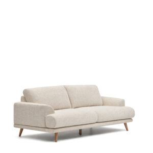 LAFORMA Karin 3 pers. sofa - beige stof og natur bøgetræ