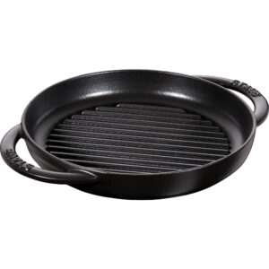 Staub Pure Grill Grillpande Rund 22 cm Sort