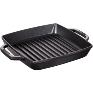 Staub Pure Grill Kvadratisk Grillpande 23 cm Sort