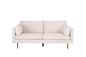 VENTURE DESIGN Boom 3 pers. sofa - beige fløjl og sort stål