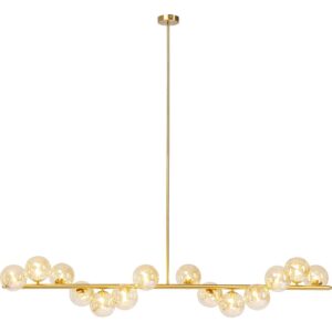 KARE DESIGN Scala Balls guldfarvet loftlampe - glas og stål (150cm)