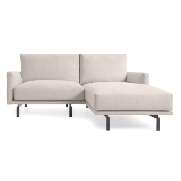 LAFORMA Galene sofa, m. højre chaiselong - beige genbrugsfibre og jern