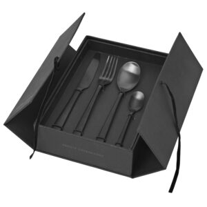 BROSTE COPENHAGEN Hune Ss bestiksæt - mat sort titanium (16 dele)
