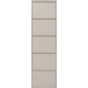 KARE DESIGN Caruso 5 skoskab, m. 5 låger - creme stål (H:173)