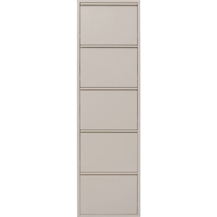 KARE DESIGN Caruso 5 skoskab, m. 5 låger - creme stål (H:173)