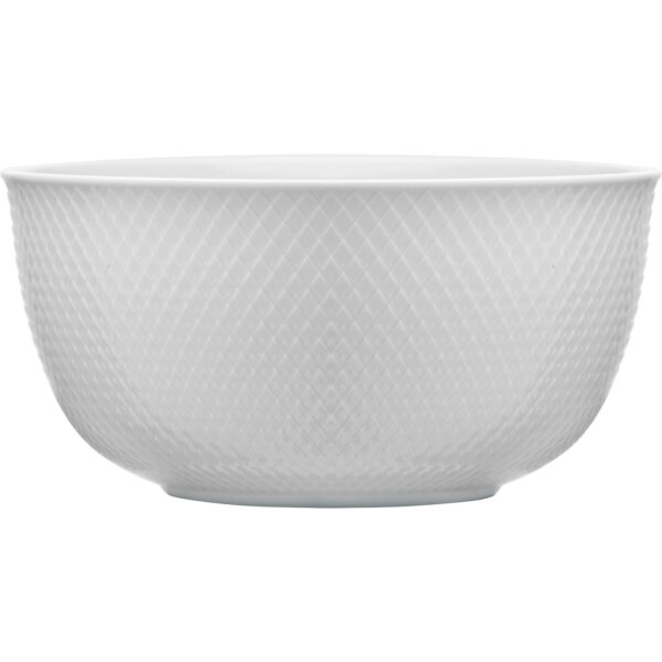 Lyngby Porcelæn Rhombe serveringsskål, hvid, 17,5 cm